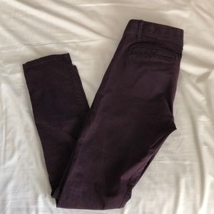 GAP skinny khaki in plum size 4